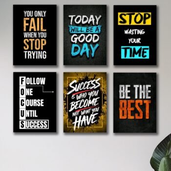 Set of 6 Premium Wall Art Photo Tiles – Modern Home Decor Sets