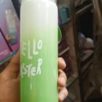 hello master 480ml frosted glass water bottle transparent leak proof (random color)