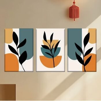 3pcs Leaf Art Stickytiles Frames Providing Creative Natural Design - 12*16