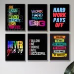 Set of 6 Premium Wall Art Photo Tiles – Modern Home Decor Sets 8x11