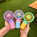Portable Mini Rechargeable Fan with Desktop Stand, USB Charging Cable & Premium Box