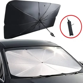 Universal Car Umbrella Sun Shade Cover for Windshield UV Reflecting Foldable