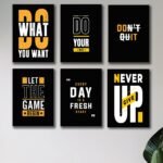 Set of 6 Premium Wall Art Photo Tiles – Modern Home Decor Sets 8x11
