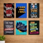 Set of 6 Premium Wall Art Photo Tiles – Modern Home Decor Sets 8x11