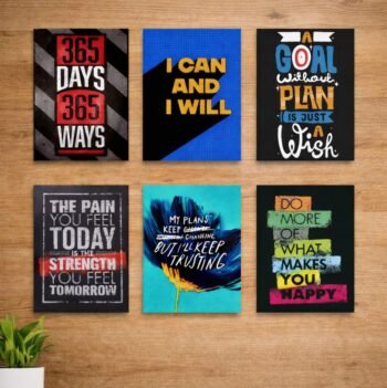 Set of 6 Premium Wall Art Photo Tiles – Modern Home Decor Sets 8x11