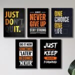 Set of 5 Premium Wall Art Photo Tiles – Modern Home Decor Sets 8x11