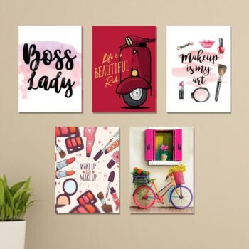 Set of 5 Premium Wall Art Photo Tiles – Modern Home Decor Sets 8x11
