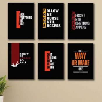 Set of 6 Premium Wall Art Photo Tiles – Modern Home Decor Sets 8x11