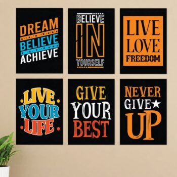Set of 6 Premium Wall Art Photo Tiles – Modern Home Decor Sets 8x11