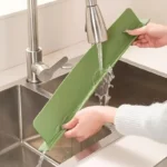 Silicone Sink Splash Guard Flexible Water Splash Stopper with Double Suction Cups