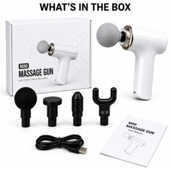 Mini Massage Gun Deep Tissue Muscle Massager | Portable Handheld Percussion Massager | Rechargeable